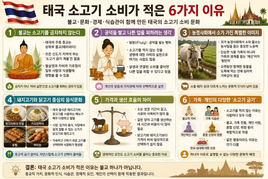 태국 소고기 소비가 적은 6가지 이유