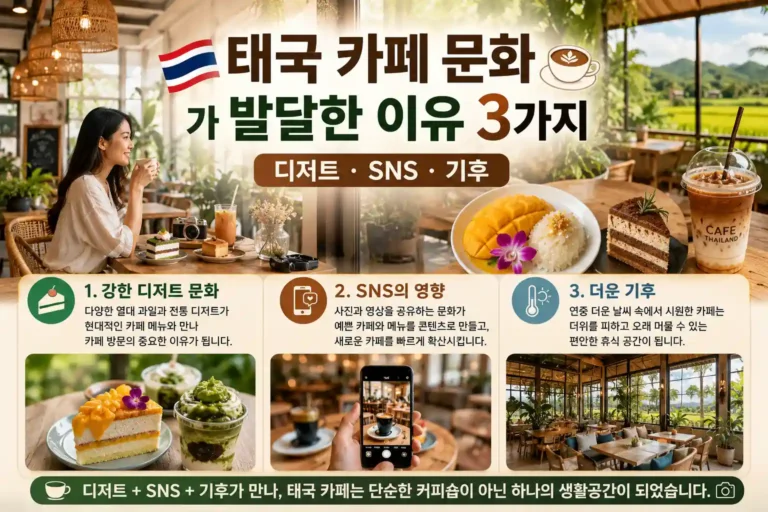태국 카페 문화가 강한 이유 3가지 : 디저트·SNS·기후의 합작