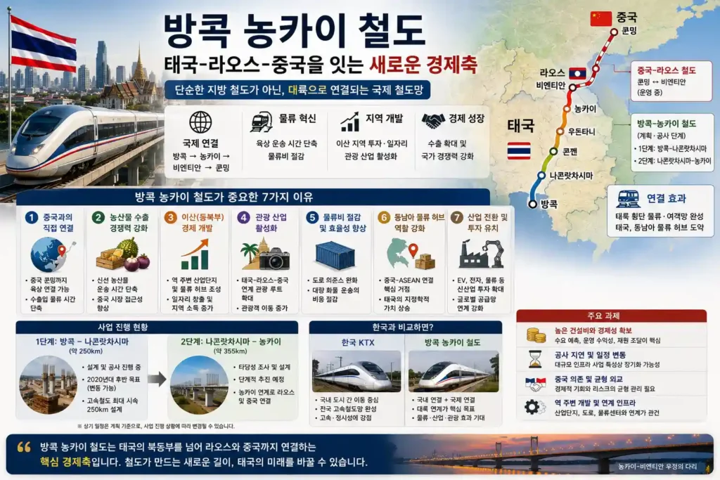 방콕 농카이 철도는 왜 중요할까? 태국-라오스-중국을 잇는 경제축 방콕 농카이 철도는 왜 중요할까? 태국-라오스-중국을 잇는 경제축