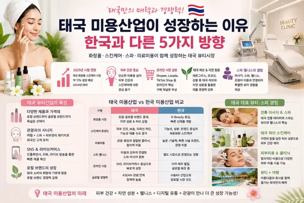 태국 미용산업이 성장하는 이유|한국과 다른 5가지 방향 태국 미용산업이 성장하는 이유|한국과 다른 5가지 방향