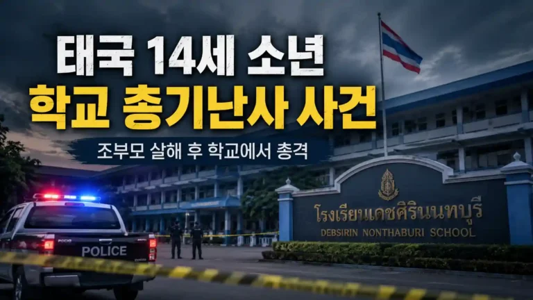 태국 14세 소년 학교 총기난사 사건, 조부모 살해 후 학교에서 총격