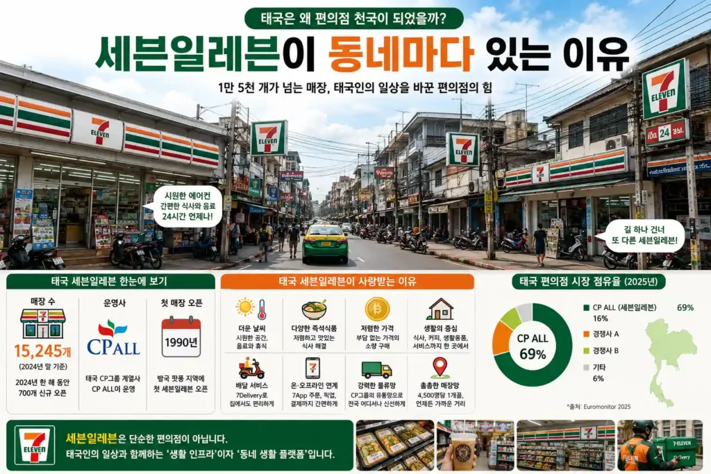 태국은 왜 편의점 천국이 되었을까? 세븐일레븐이 동네마다 있는 이유 태국은 왜 편의점 천국이 되었을까? 세븐일레븐이 동네마다 있는 이유