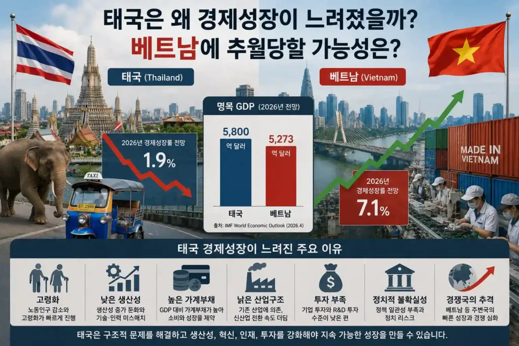 태국 경제성장이 느려진 이유|베트남에 추월당할 가능성은? 태국 경제성장이 느려진 이유|베트남에 추월당할 가능성은?