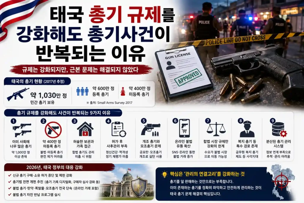 태국 총기 규제를 강화해도 총기사건이 반복되는 이유 태국 총기 규제를 강화해도 총기사건이 반복되는 이유