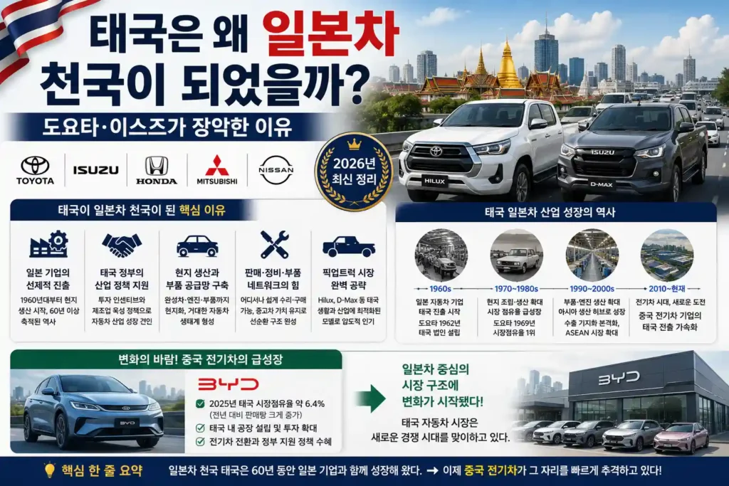 태국은 왜 일본차 천국이 되었을까? 도요타·이스즈가 장악한 이유 태국은 왜 일본차 천국이 되었을까? 도요타·이스즈가 장악한 이유