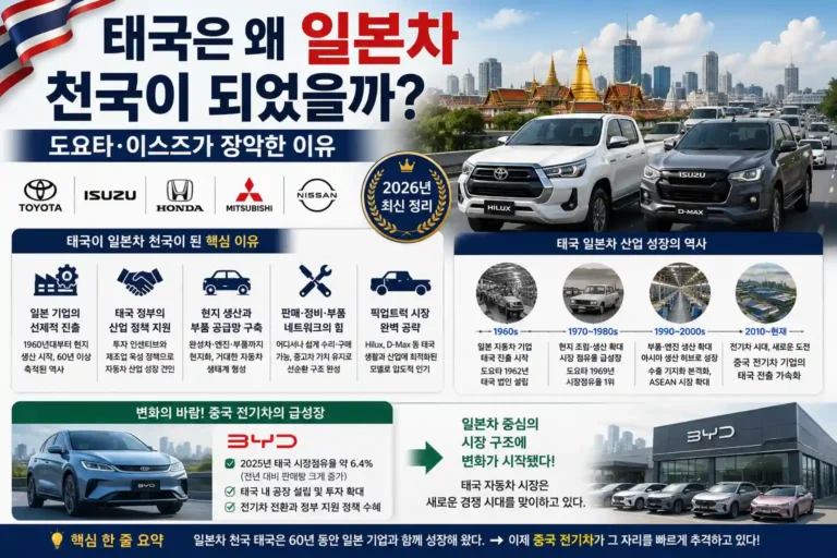 태국은 왜 일본차 천국이 되었을까? 도요타·이스즈가 장악한 이유